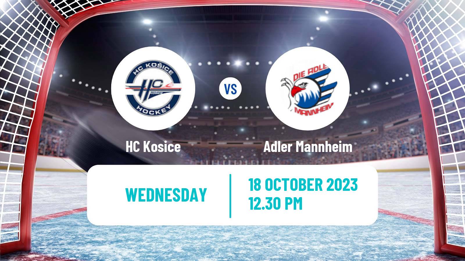 Hockey Champions League Ice Hockey HC Košice - Adler Mannheim