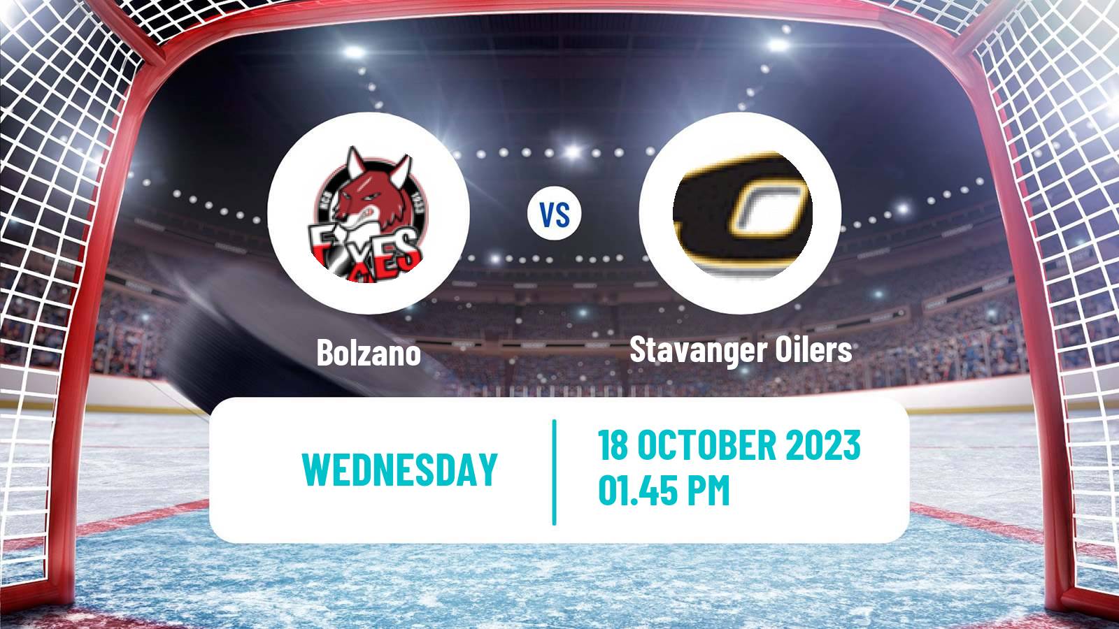 Hockey Champions League Ice Hockey Bolzano - Stavanger Oilers