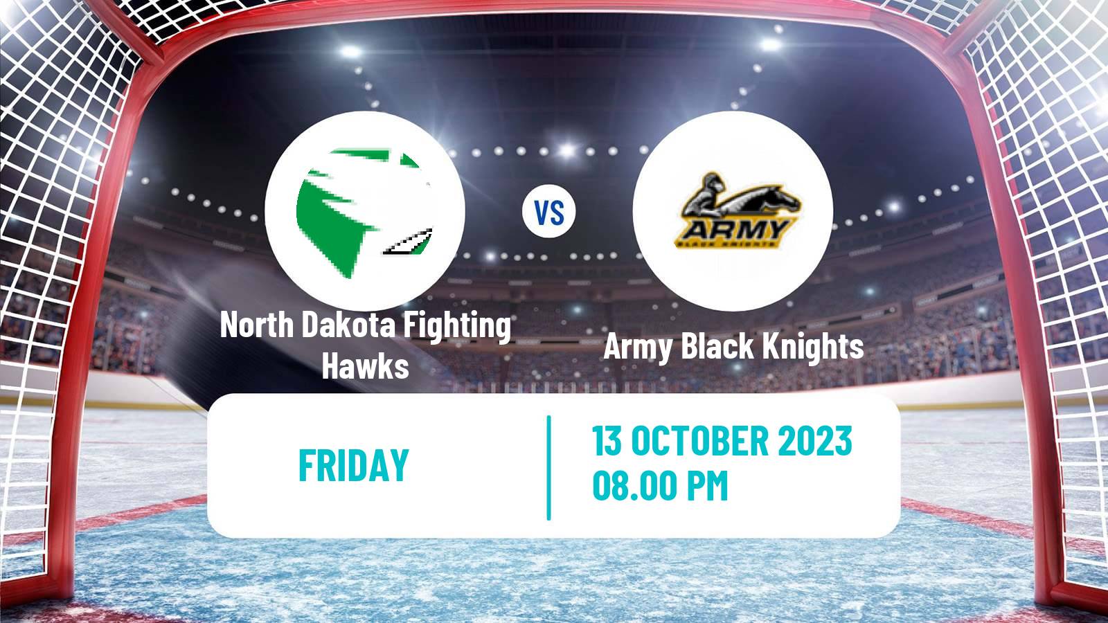 Hockey NCAA Hockey North Dakota Fighting Hawks - Army Black Knights