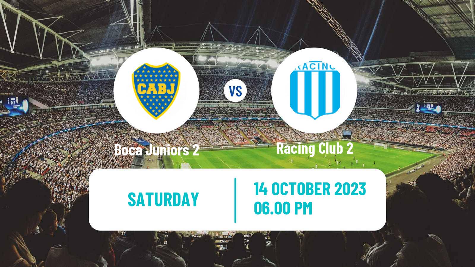 Soccer Argentinian Reserve League Boca Juniors 2 - Racing Club 2