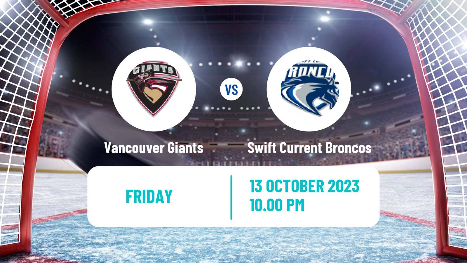 Hockey WHL Vancouver Giants - Swift Current Broncos