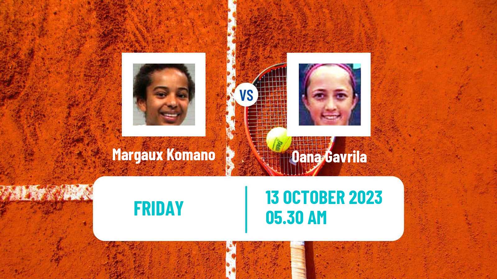 Tennis ITF W15 Monastir 36 Women Margaux Komano - Oana Gavrila
