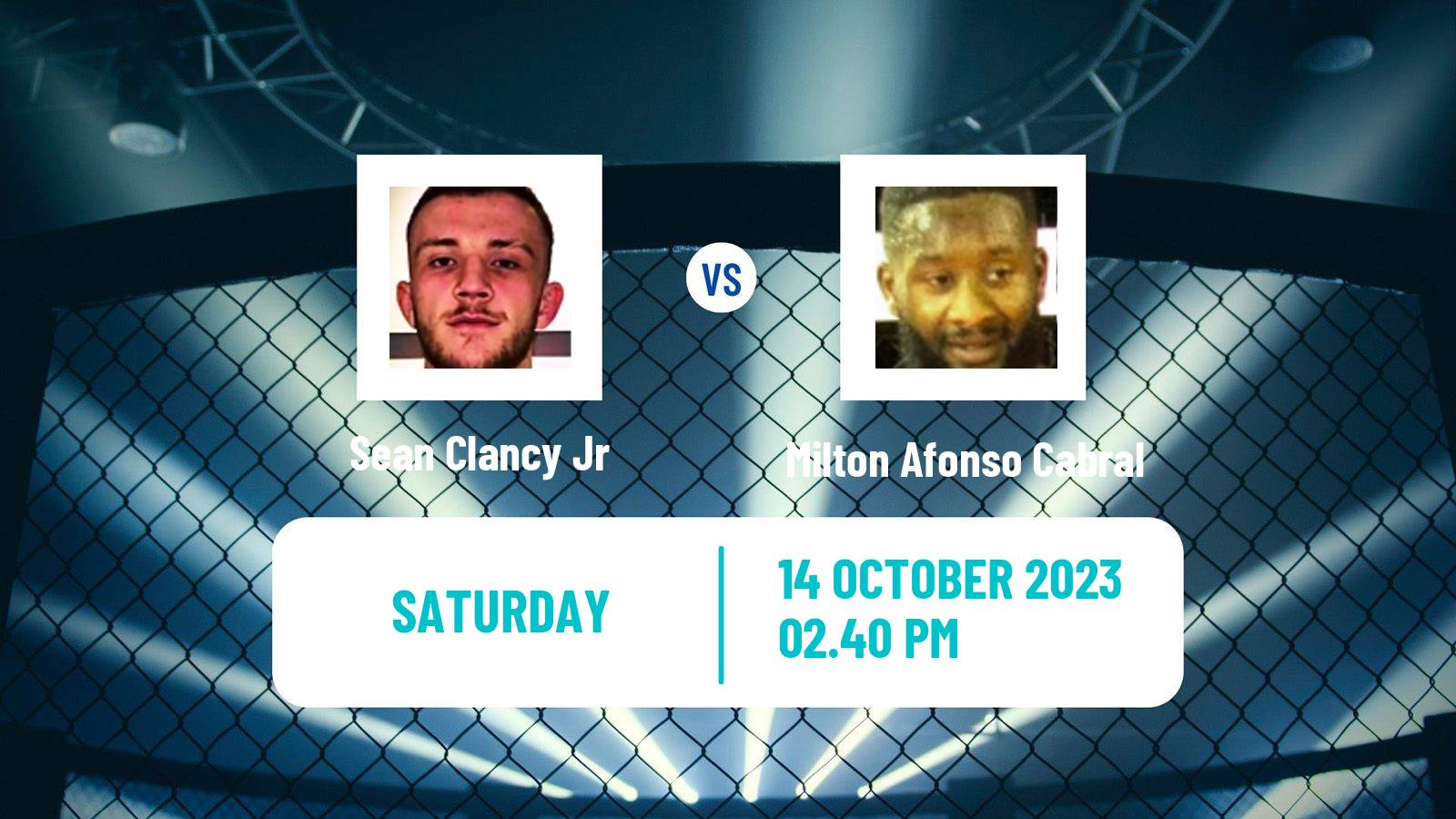 MMA Welterweight Cage Warriors Men Sean Clancy Jr - Milton Afonso Cabral