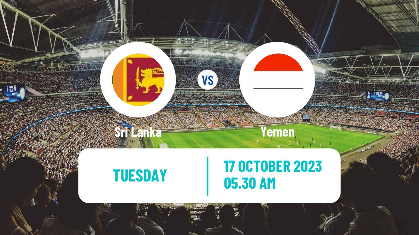 Soccer FIFA World Cup Sri Lanka - Yemen