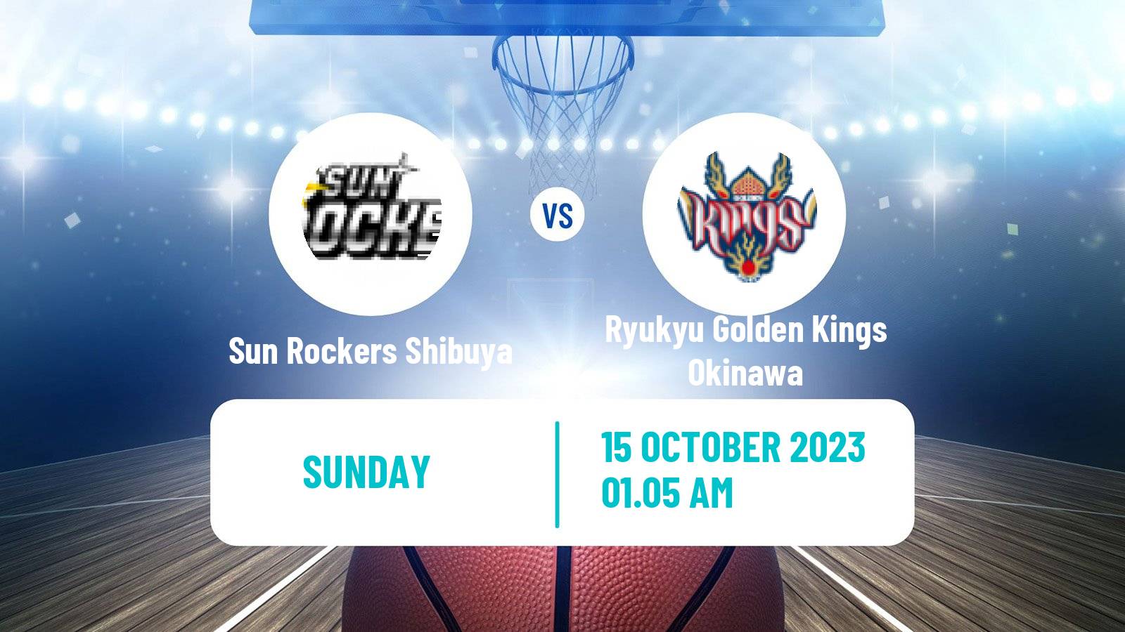 Basketball BJ League Sun Rockers Shibuya - Ryukyu Golden Kings Okinawa