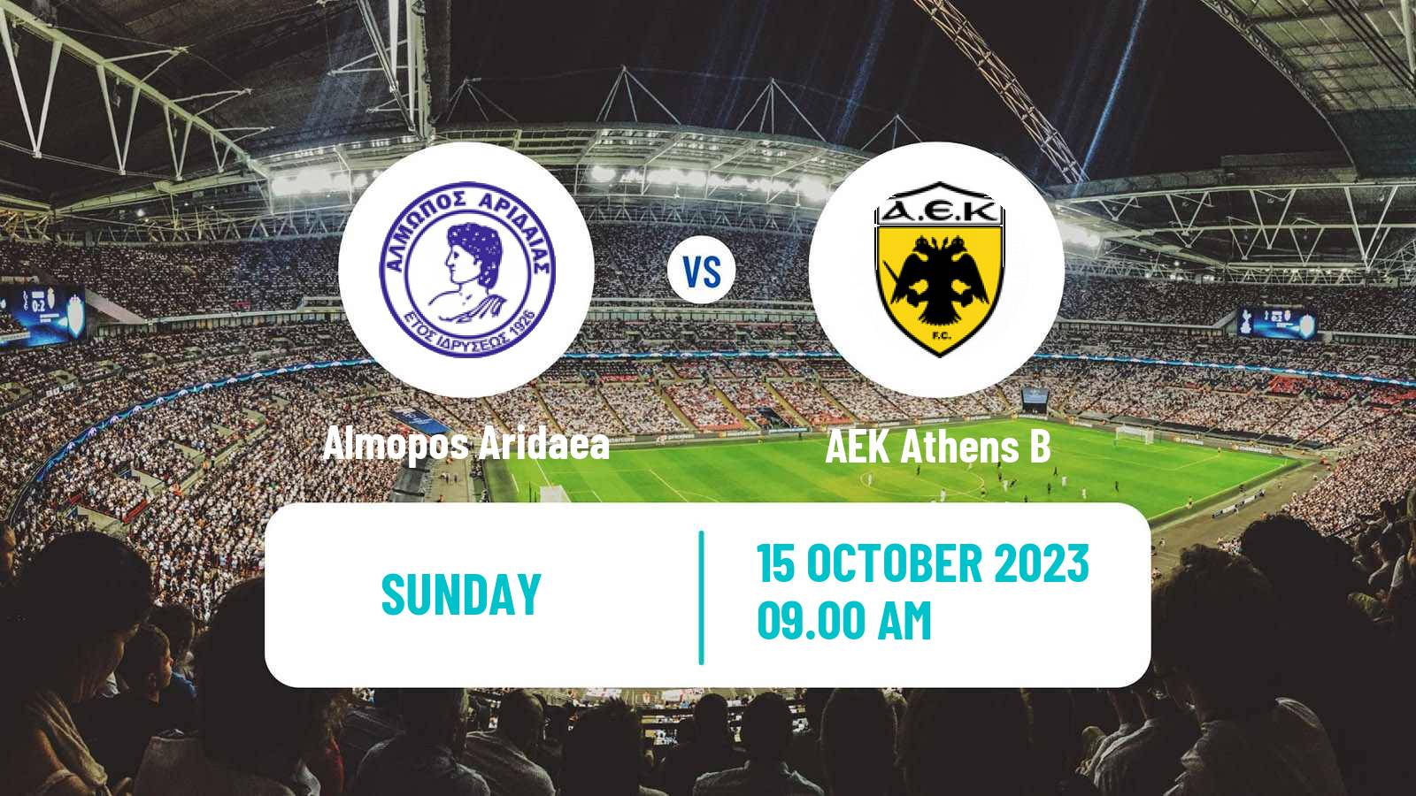 Soccer Greek Super League 2 Almopos Aridaea - AEK B