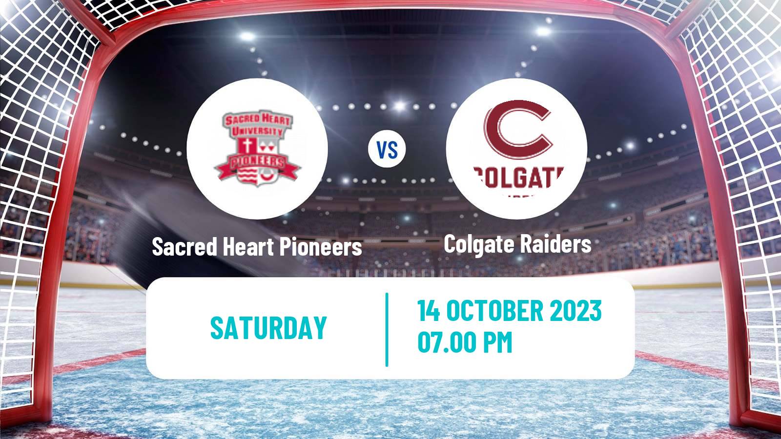 Hockey NCAA Hockey Sacred Heart Pioneers - Colgate Raiders