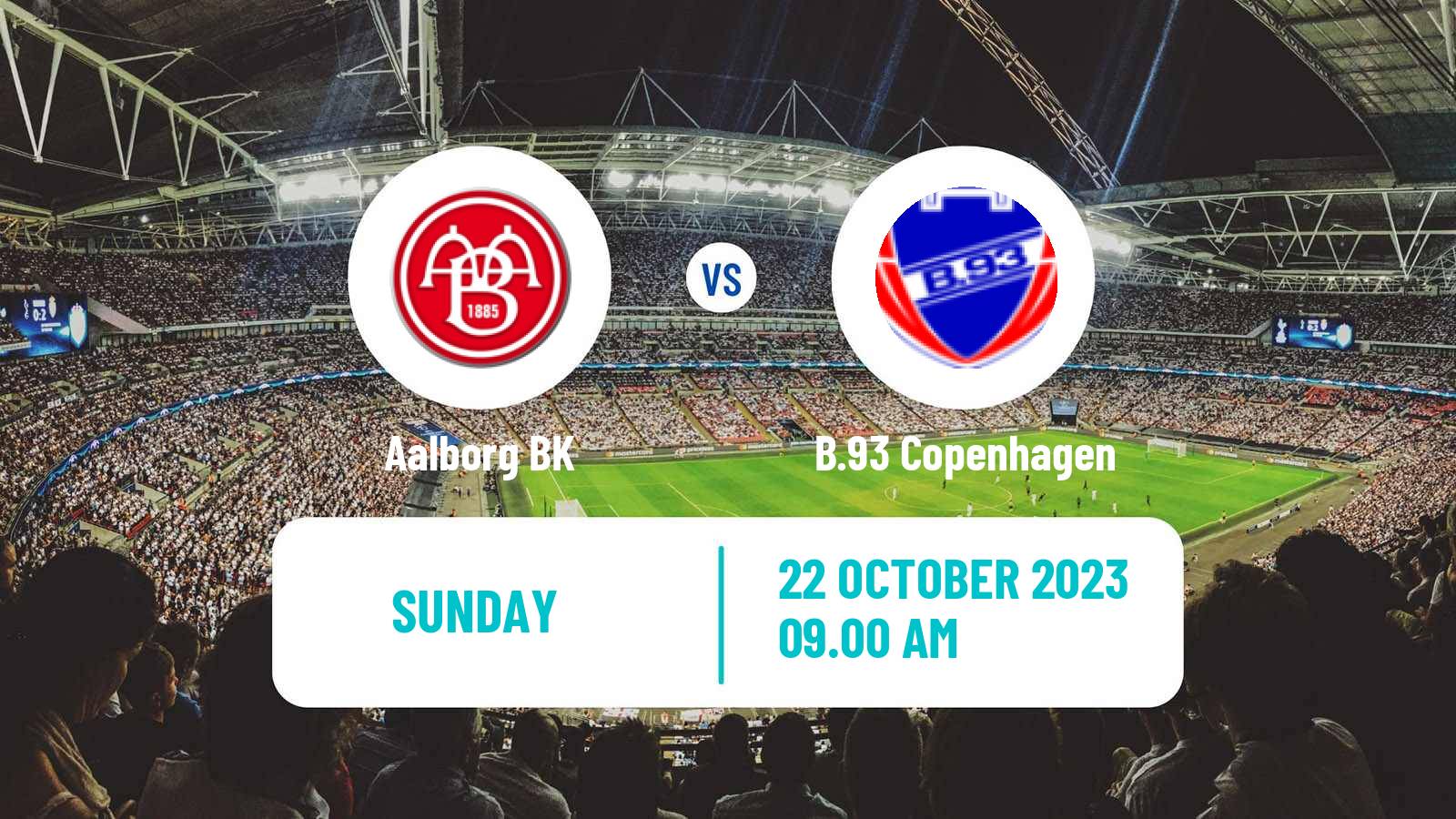 Soccer Danish 1 Division Aalborg BK - B.93 Copenhagen