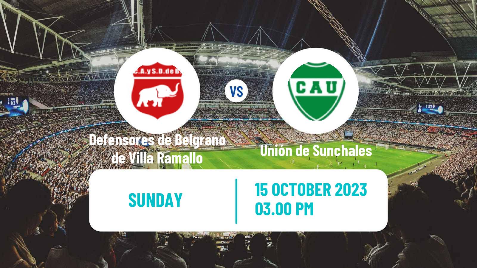 Soccer Argentinian Torneo Federal Defensores de Belgrano de Villa Ramallo - Unión de Sunchales
