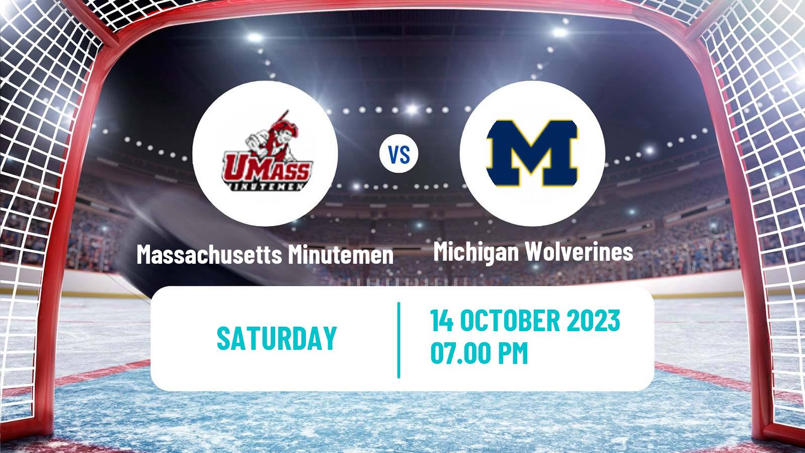 Hockey NCAA Hockey Massachusetts Minutemen - Michigan Wolverines