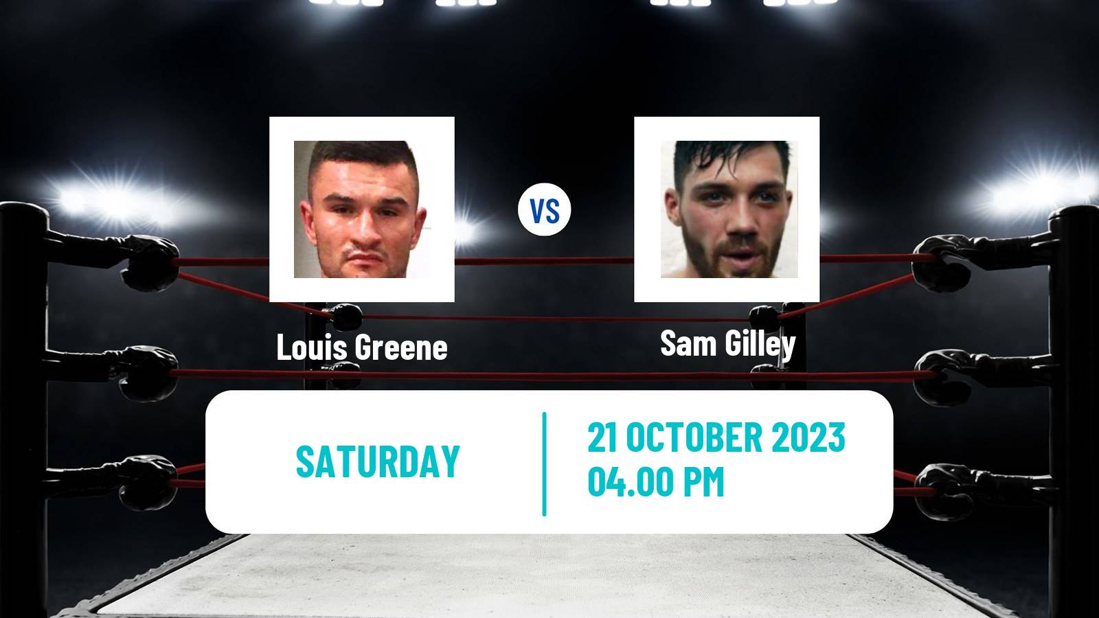 Boxing Super Welterweight Commonwealth Title Men Louis Greene - Sam Gilley