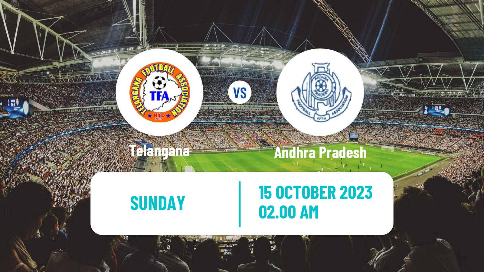 Soccer Indian Santosh Trophy Telangana - Andhra Pradesh