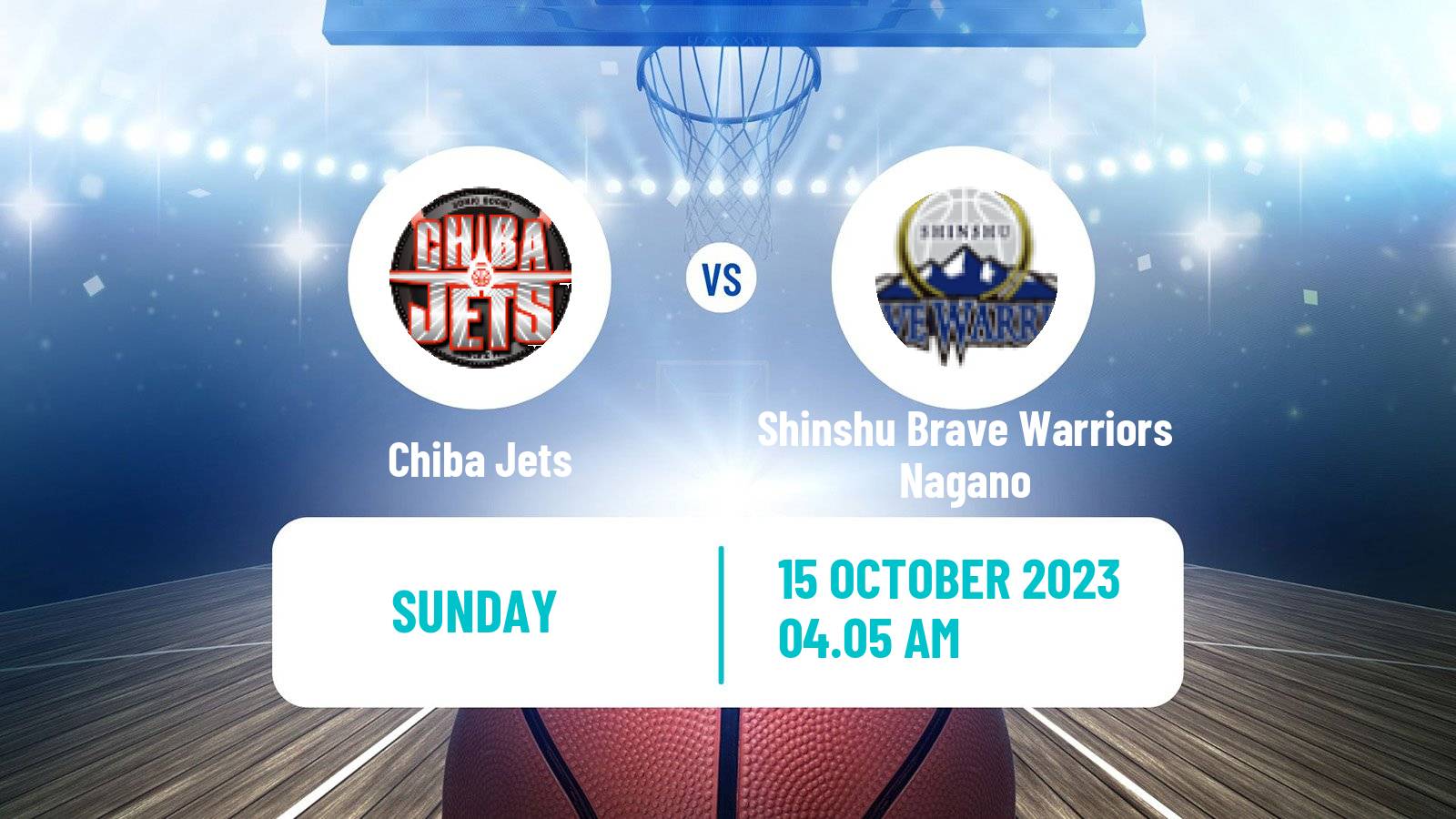 Basketball BJ League Chiba Jets - Shinshu Brave Warriors Nagano