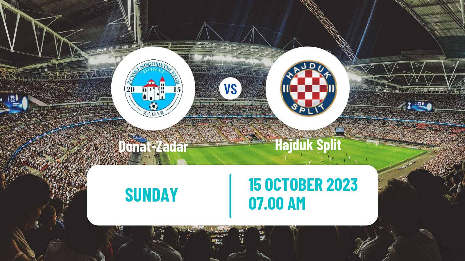 Soccer Croatian 1 HNL Women Donat-Zadar - Hajduk Split