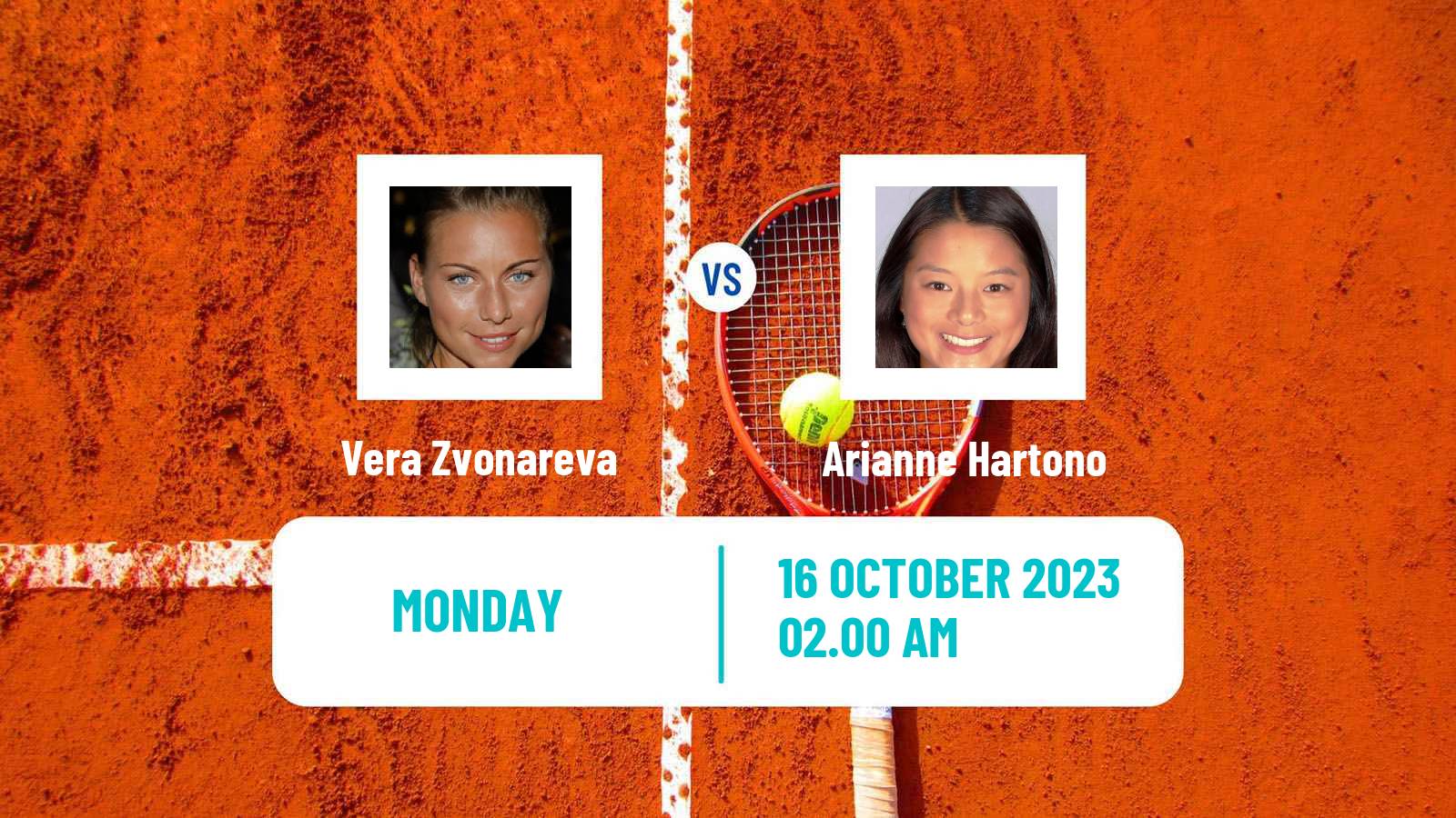 Tennis WTA Nanchang Vera Zvonareva - Arianne Hartono