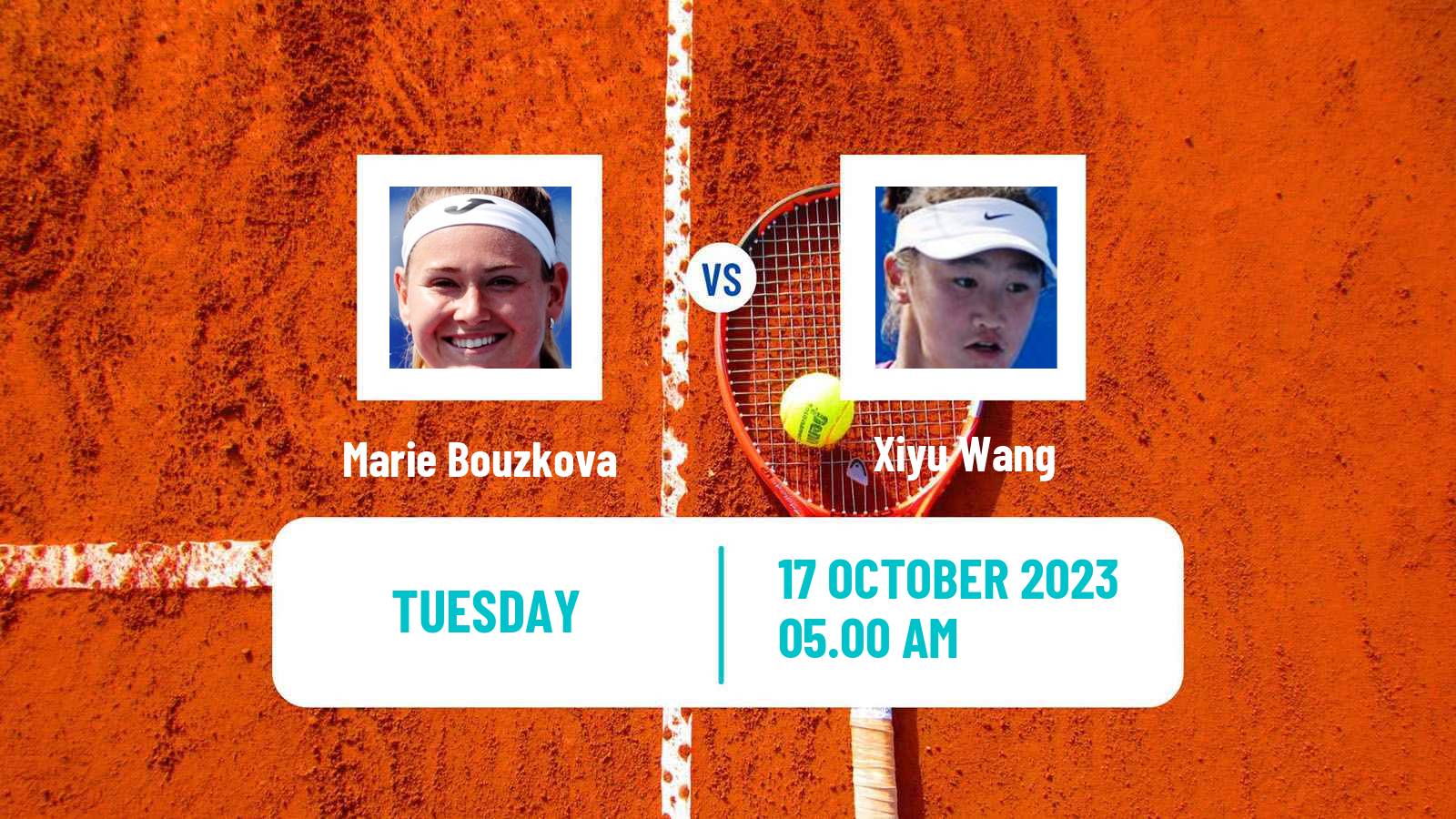 Tennis WTA Nanchang Marie Bouzkova - Xiyu Wang
