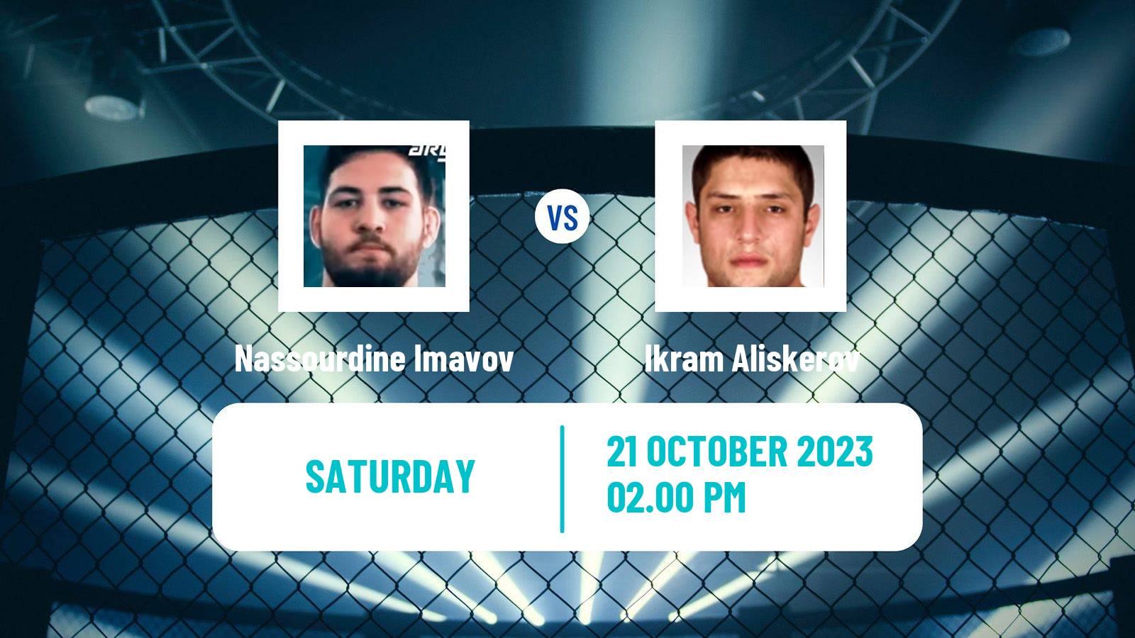 MMA Middleweight UFC Men Nassourdine Imavov - Ikram Aliskerov