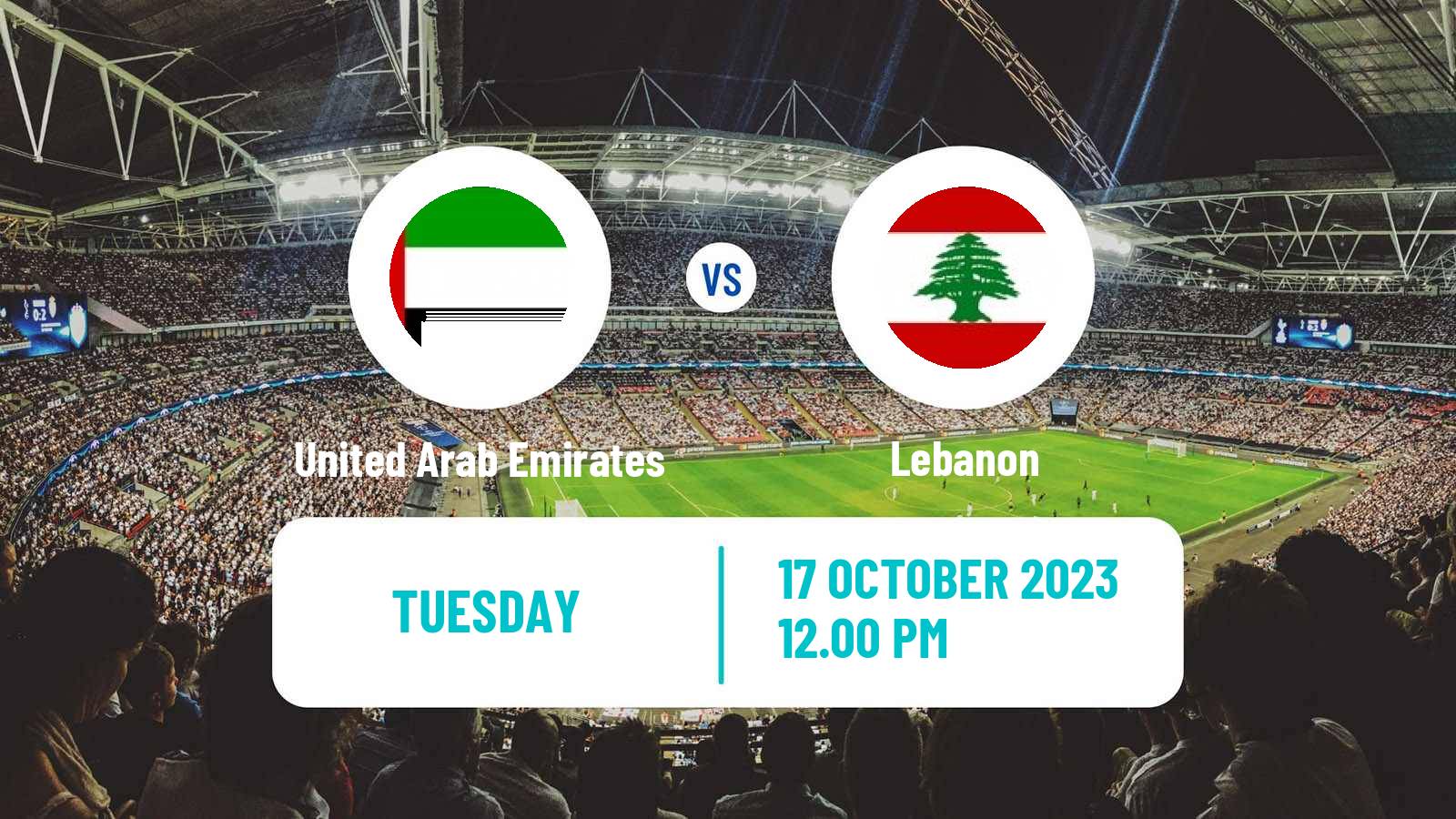 Soccer Friendly United Arab Emirates - Lebanon