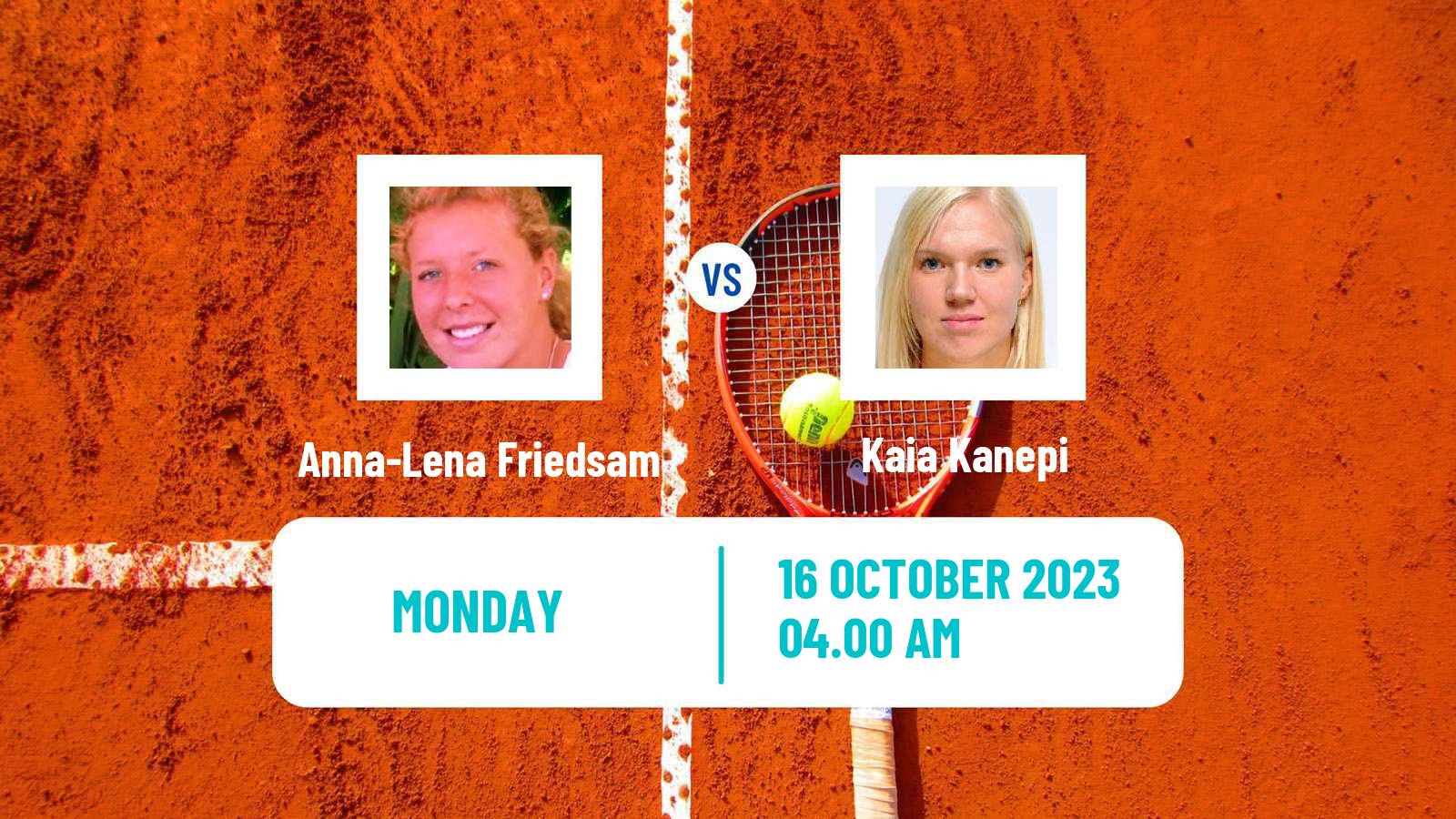 Tennis WTA Cluj Napoca Anna-Lena Friedsam - Kaia Kanepi