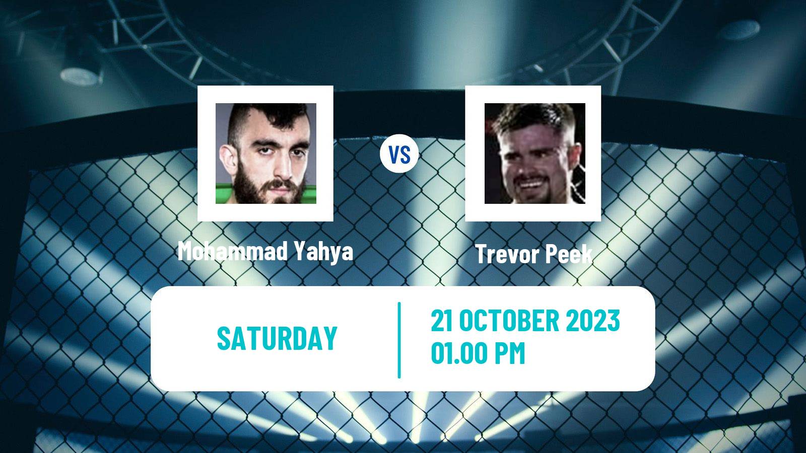 MMA Lightweight UFC Men Mohammad Yahya - Trevor Peek