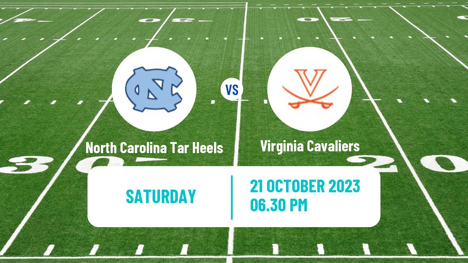 American football NCAA College Football North Carolina Tar Heels - Virginia Cavaliers