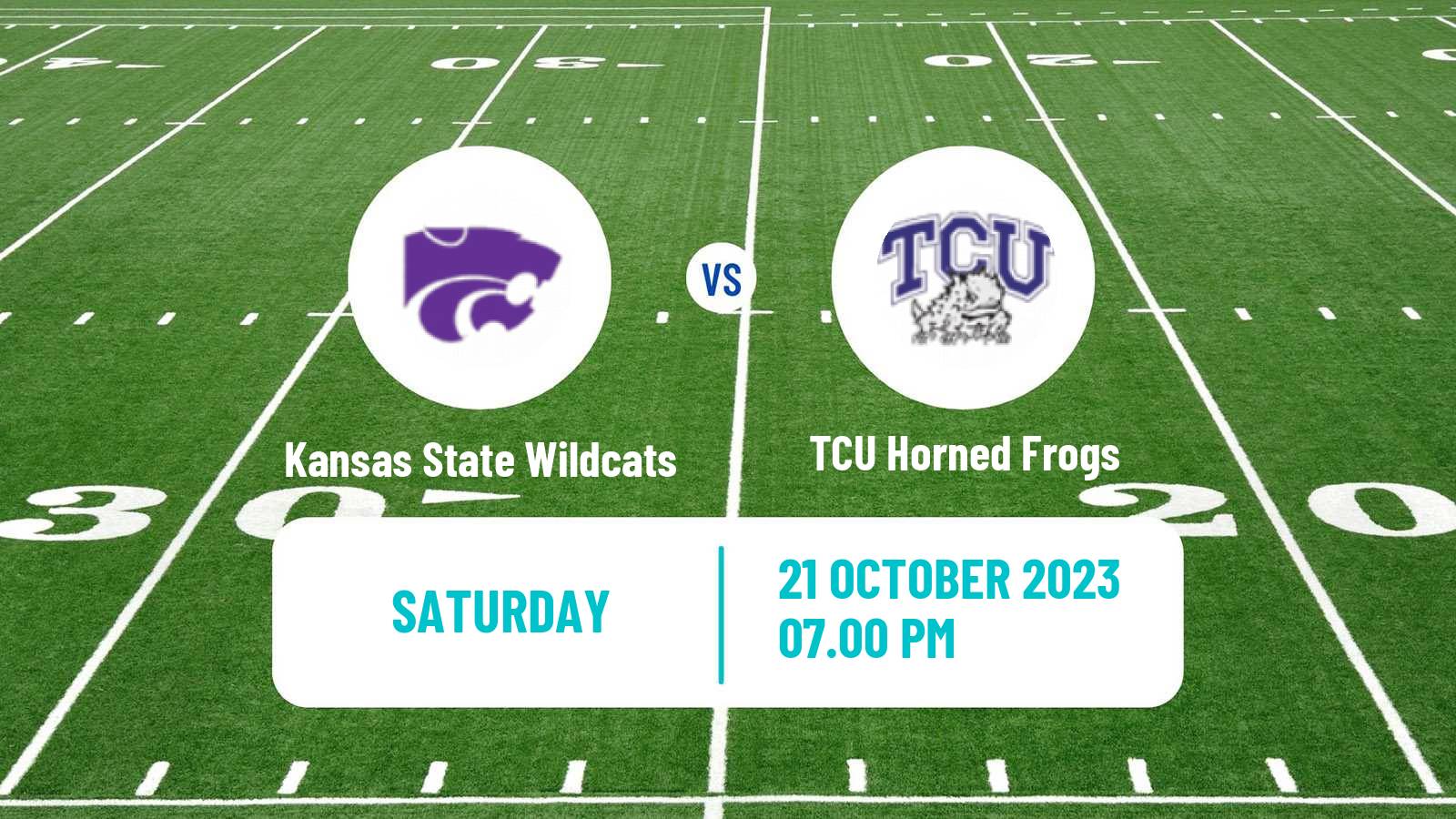 American football NCAA College Football Kansas State Wildcats - TCU Horned Frogs