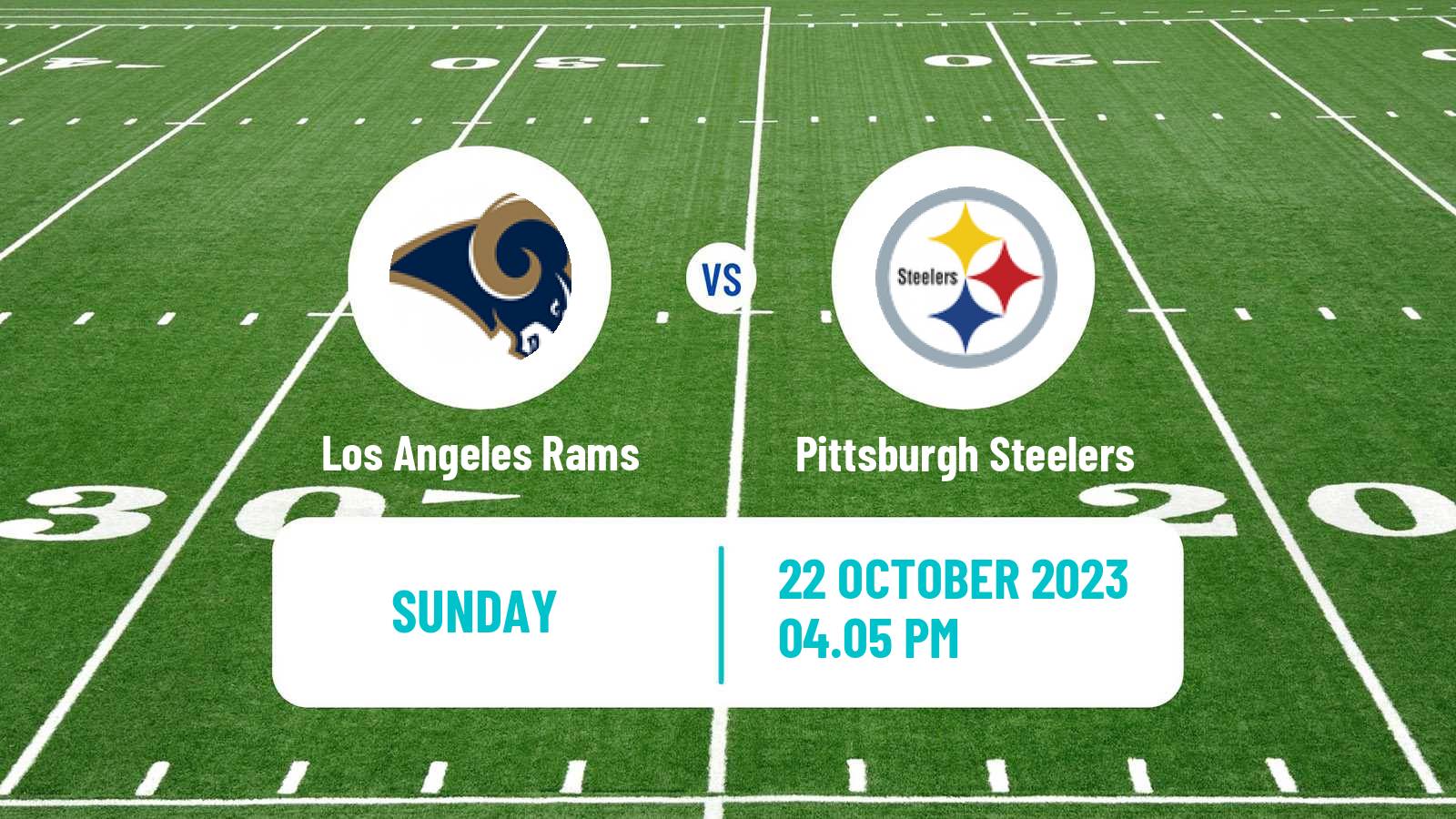 American football NFL Los Angeles Rams - Pittsburgh Steelers