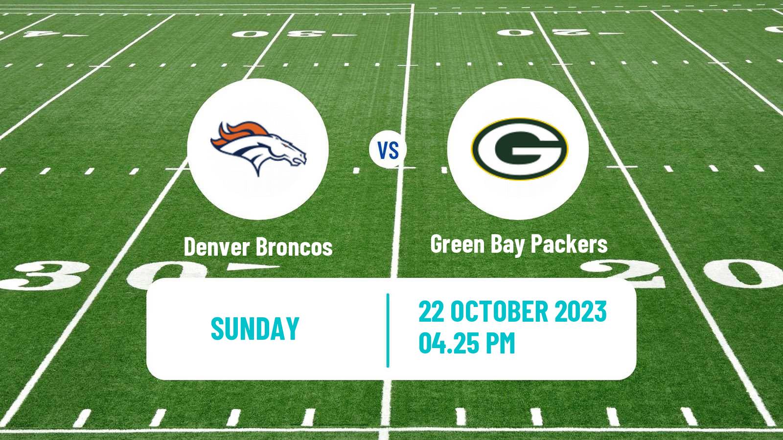 American football NFL Denver Broncos - Green Bay Packers