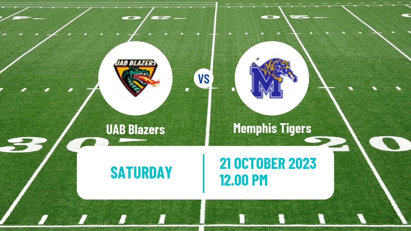 American football NCAA College Football UAB Blazers - Memphis Tigers