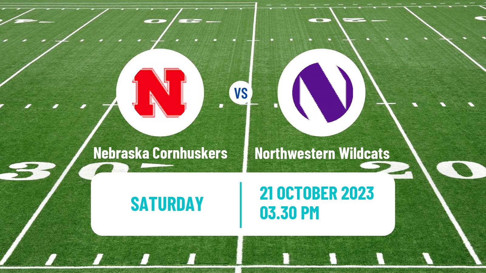 American football NCAA College Football Nebraska Cornhuskers - Northwestern Wildcats