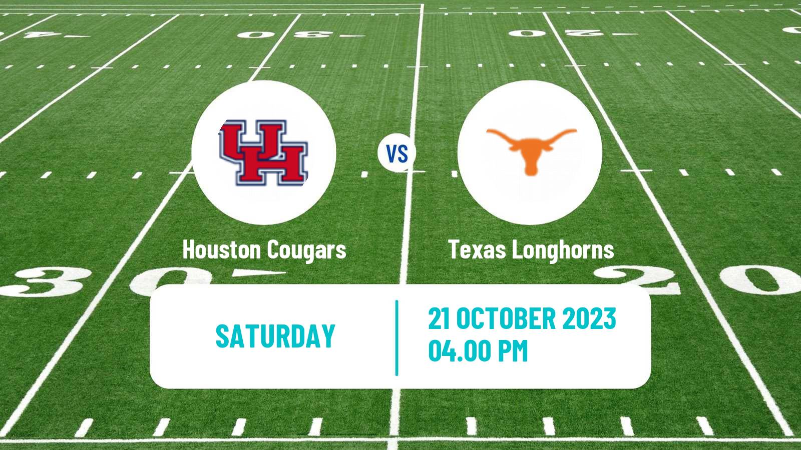 American football NCAA College Football Houston Cougars - Texas Longhorns