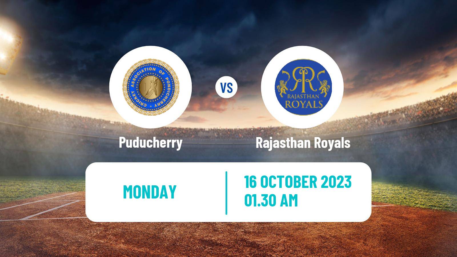 Cricket Syed Mushtaq Ali Trophy Puducherry - Rajasthan Royals