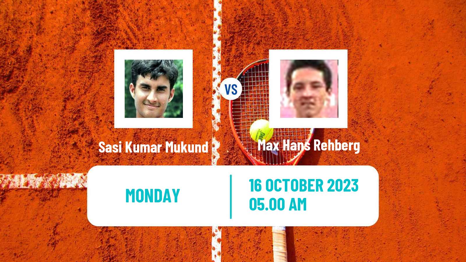 Tennis Hamburg Challenger Men Mukund Sasikumar - Max Hans Rehberg