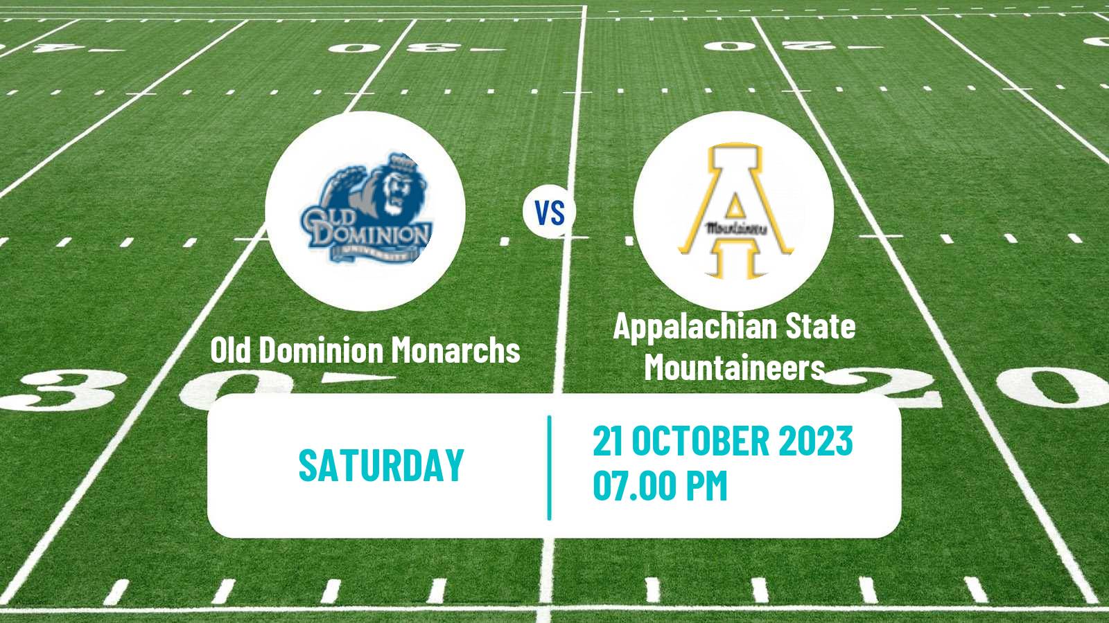 American football NCAA College Football Old Dominion Monarchs - Appalachian State Mountaineers