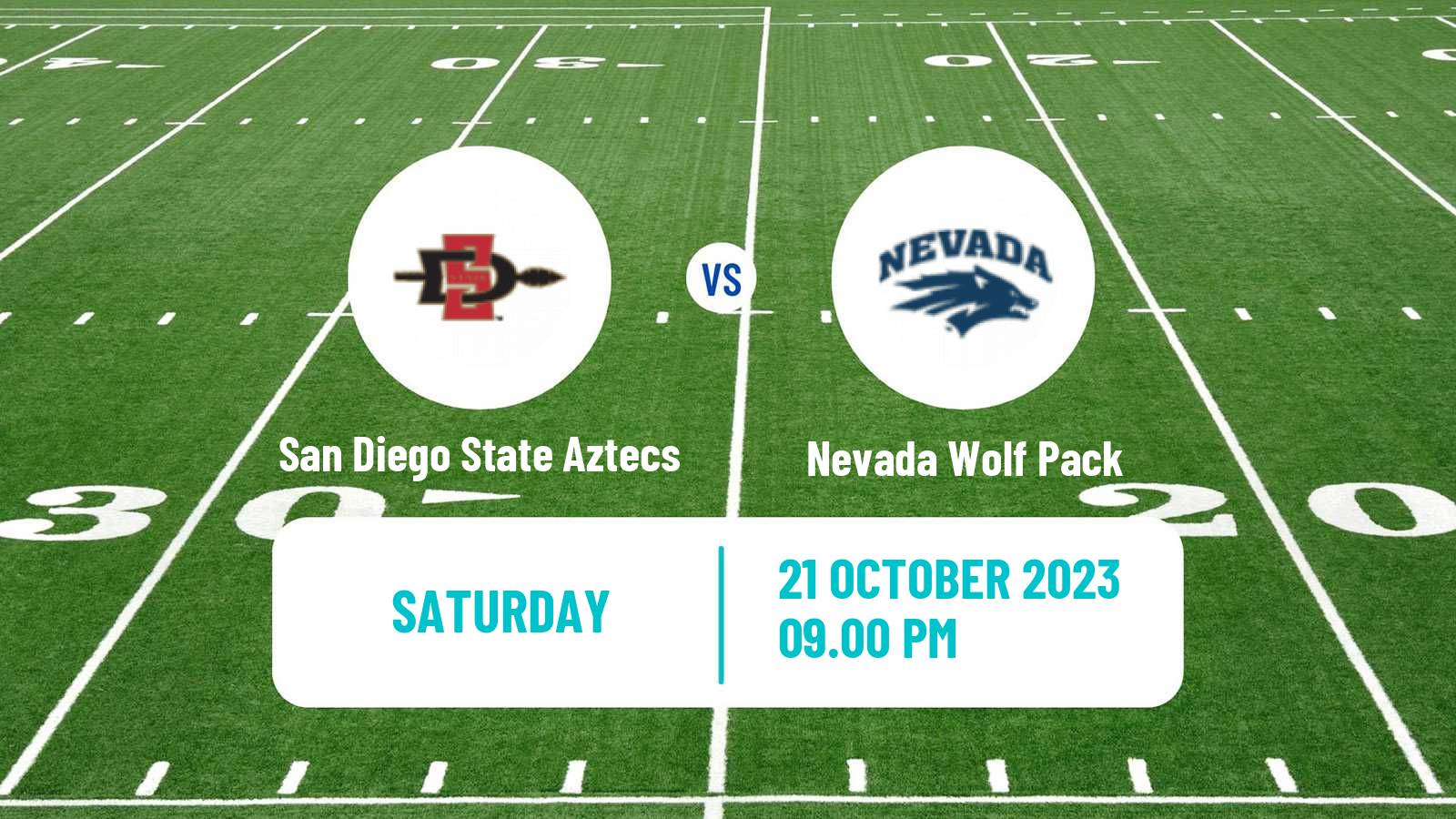 American football NCAA College Football San Diego State Aztecs - Nevada Wolf Pack