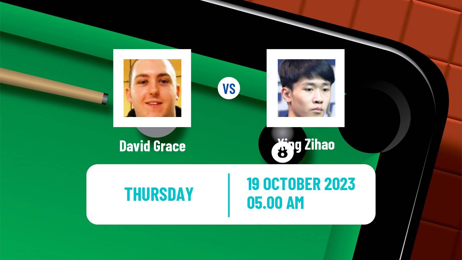 Snooker Northern Ireland Open David Grace - Xing Zihao