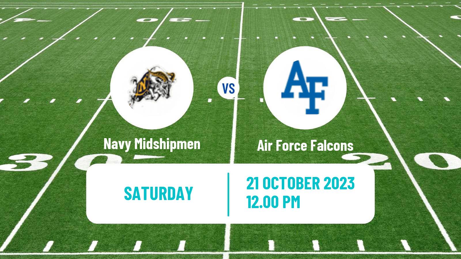 American football NCAA College Football Navy Midshipmen - Air Force Falcons