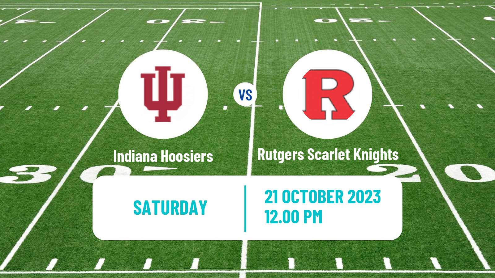 American football NCAA College Football Indiana Hoosiers - Rutgers Scarlet Knights