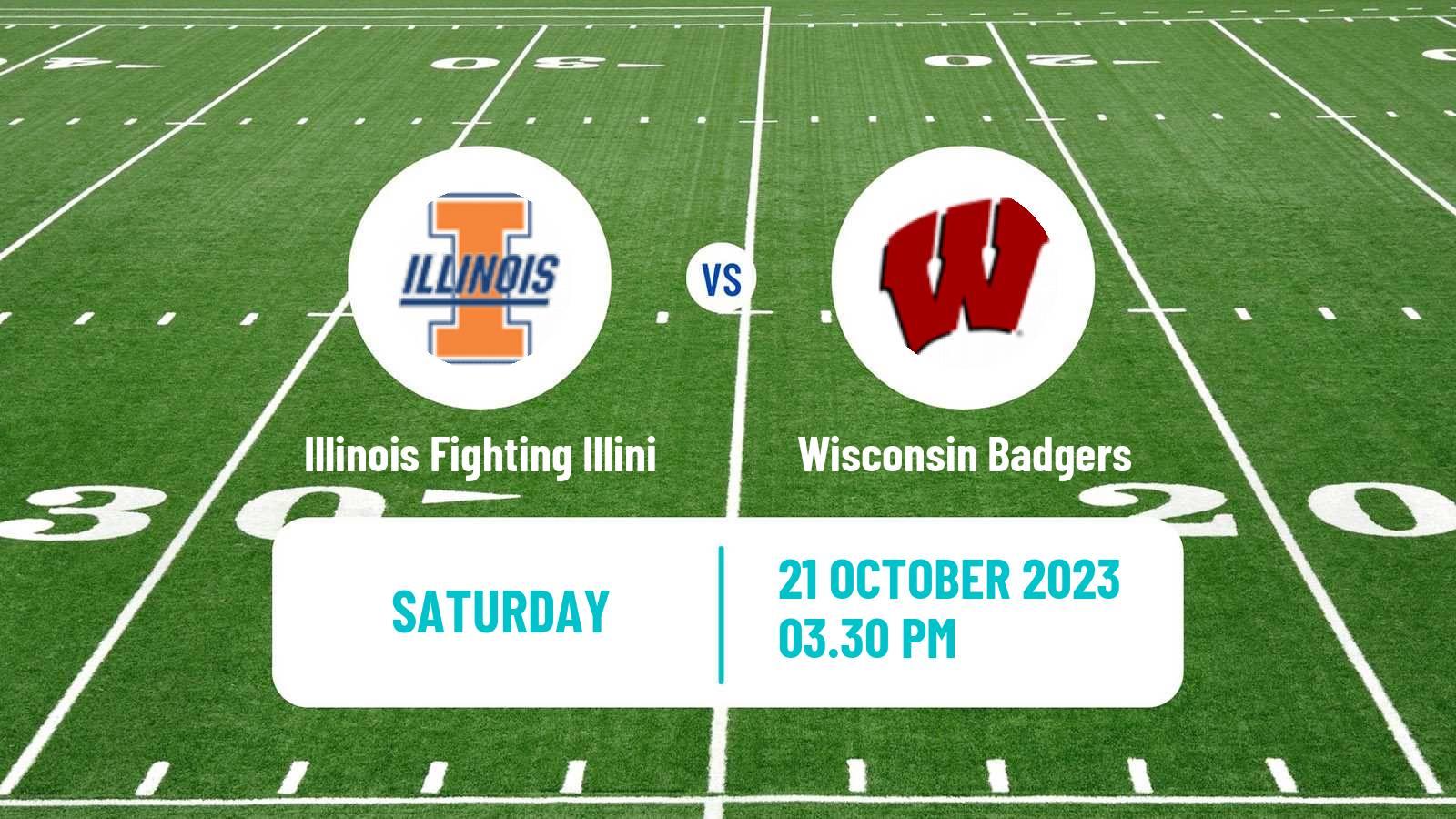 American football NCAA College Football Illinois Fighting Illini - Wisconsin Badgers