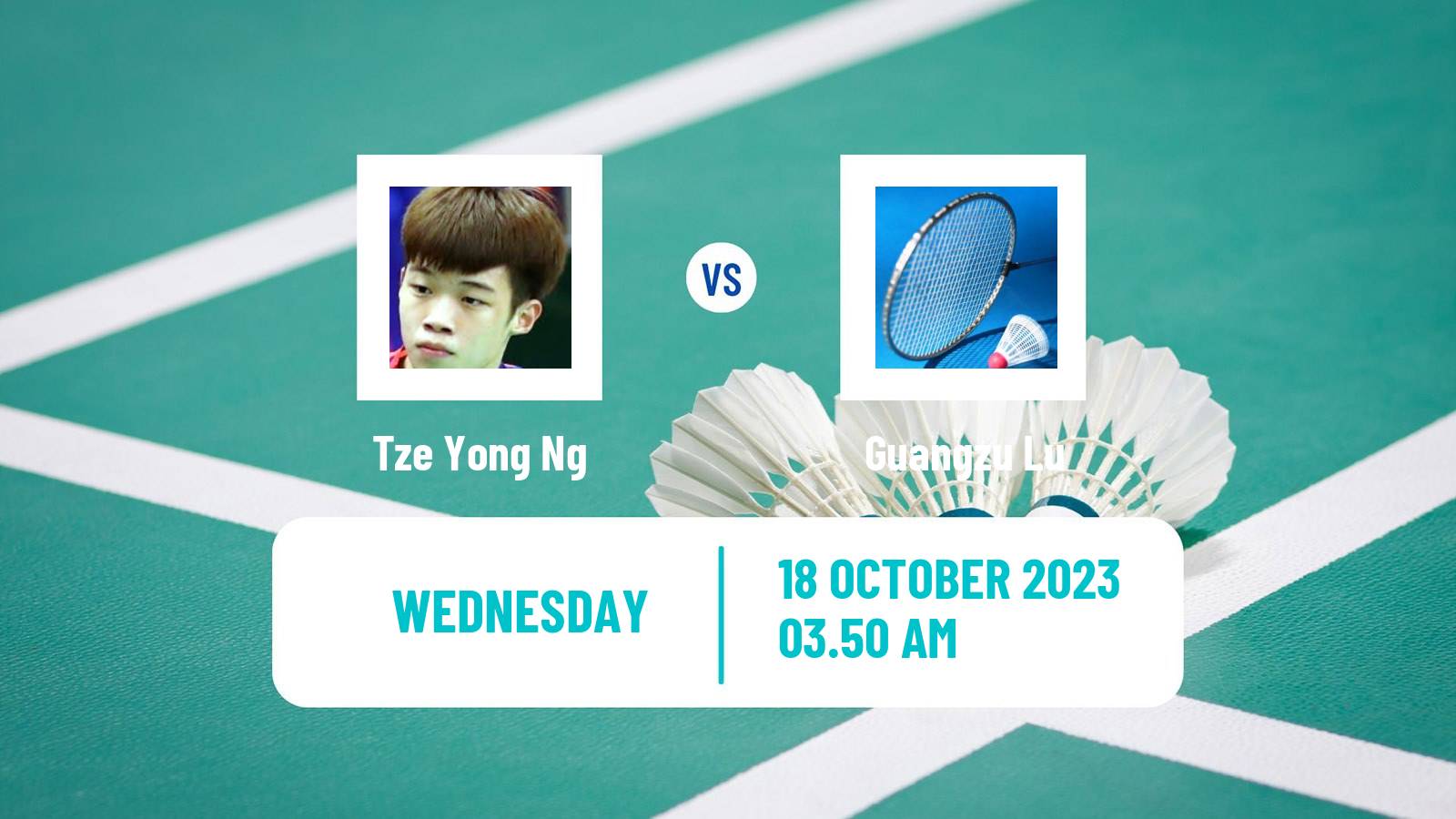 Badminton BWF World Tour Denmark Open Men Tze Yong Ng - Guangzu Lu