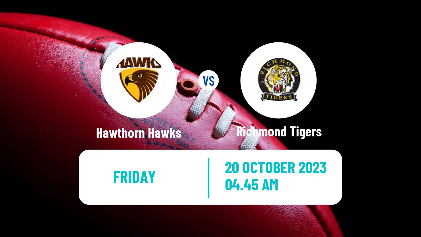 Aussie rules AFL Women Hawthorn Hawks - Richmond Tigers