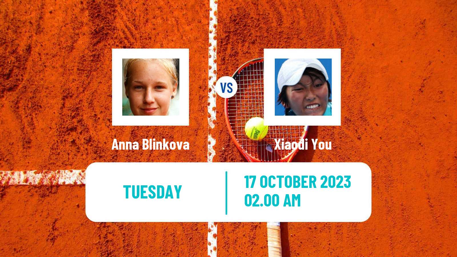 Tennis WTA Nanchang Anna Blinkova - Xiaodi You