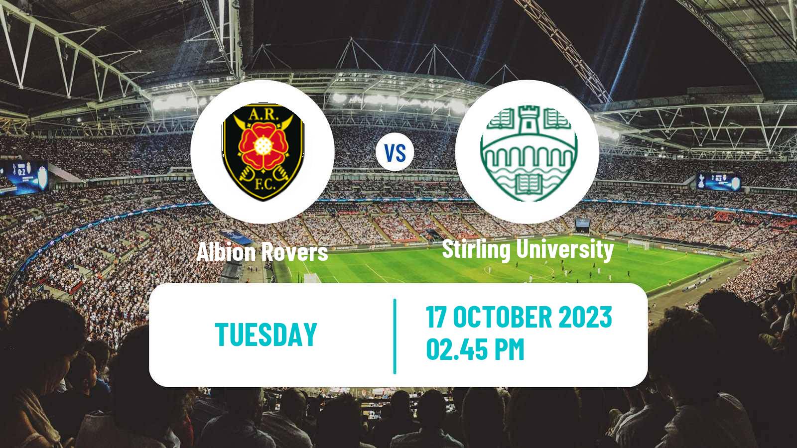 Soccer Scottish Lowland League Albion Rovers - Stirling University