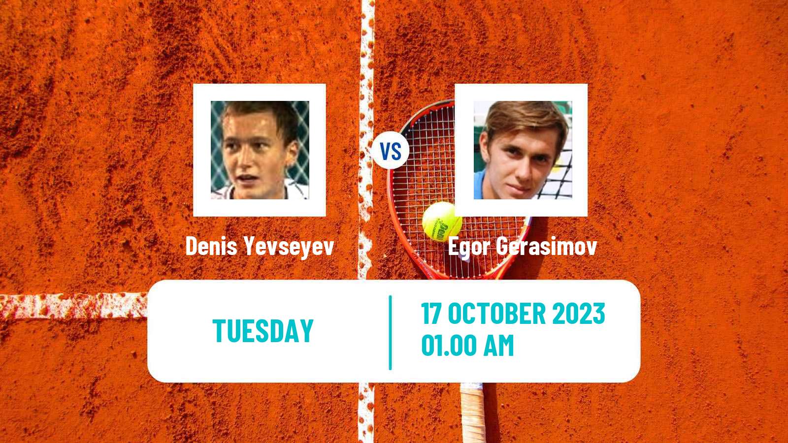 Tennis Shenzhen 3 Challenger Men Denis Yevseyev - Egor Gerasimov