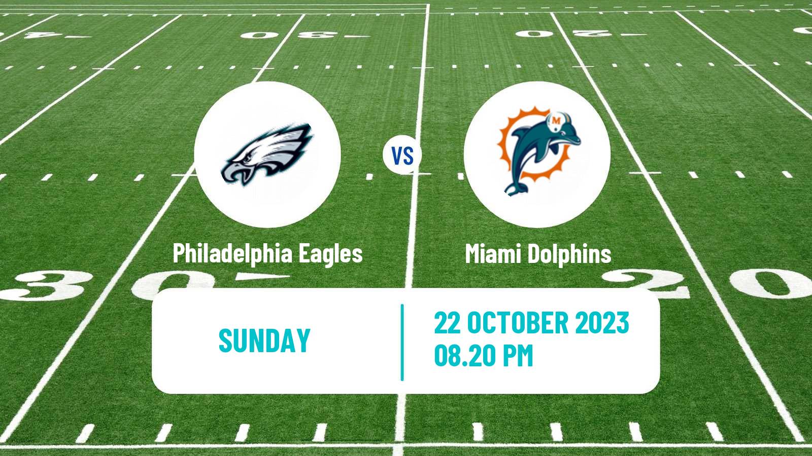 American football NFL Philadelphia Eagles - Miami Dolphins