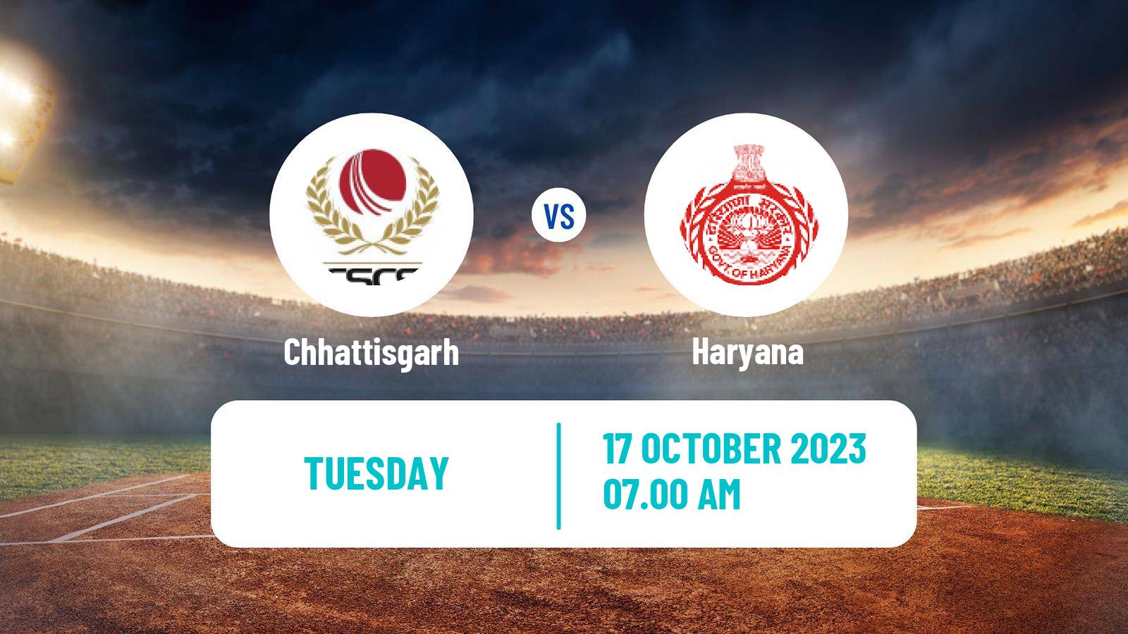 Cricket Syed Mushtaq Ali Trophy Chhattisgarh - Haryana