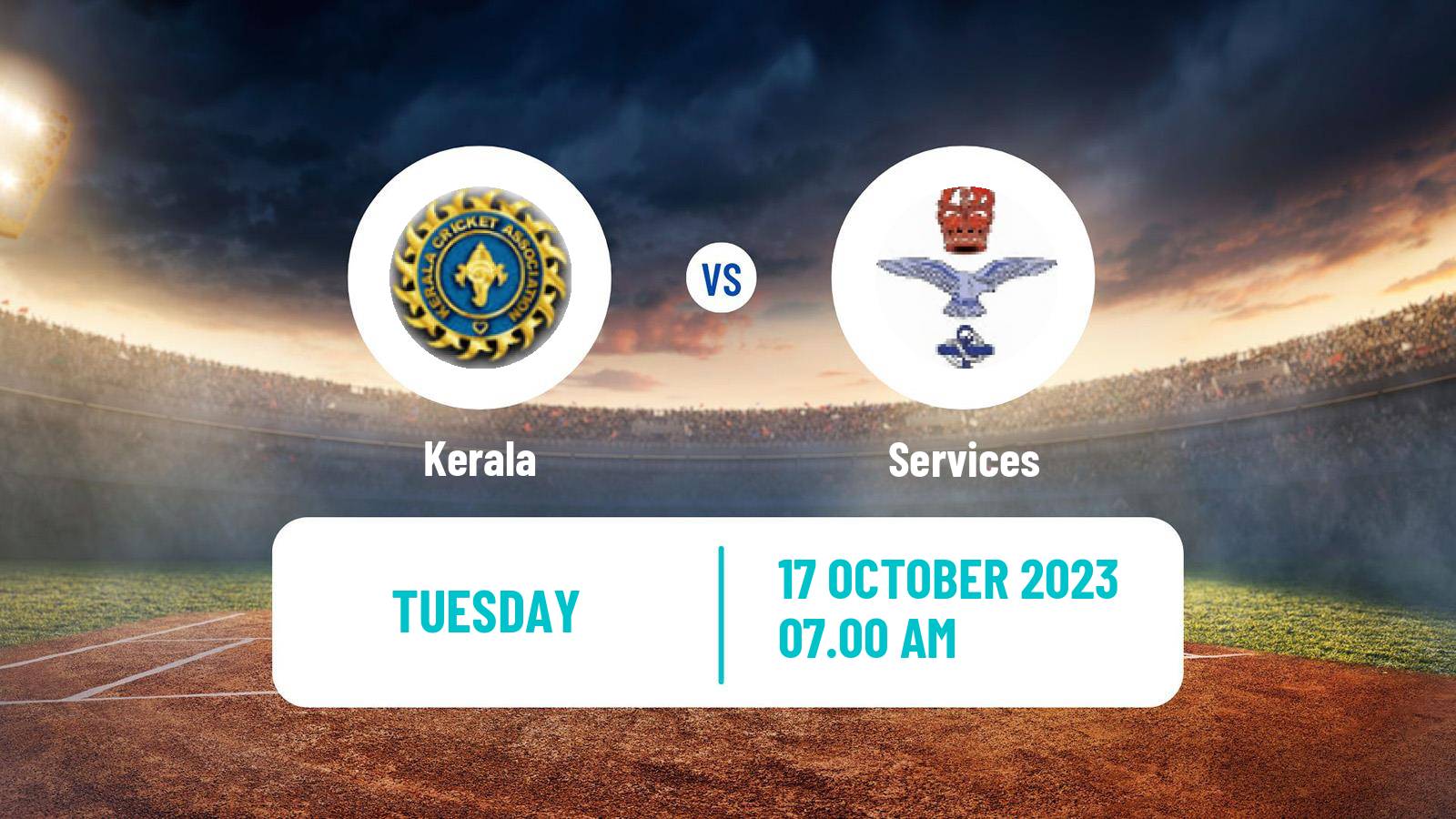 Cricket Syed Mushtaq Ali Trophy Kerala - Services