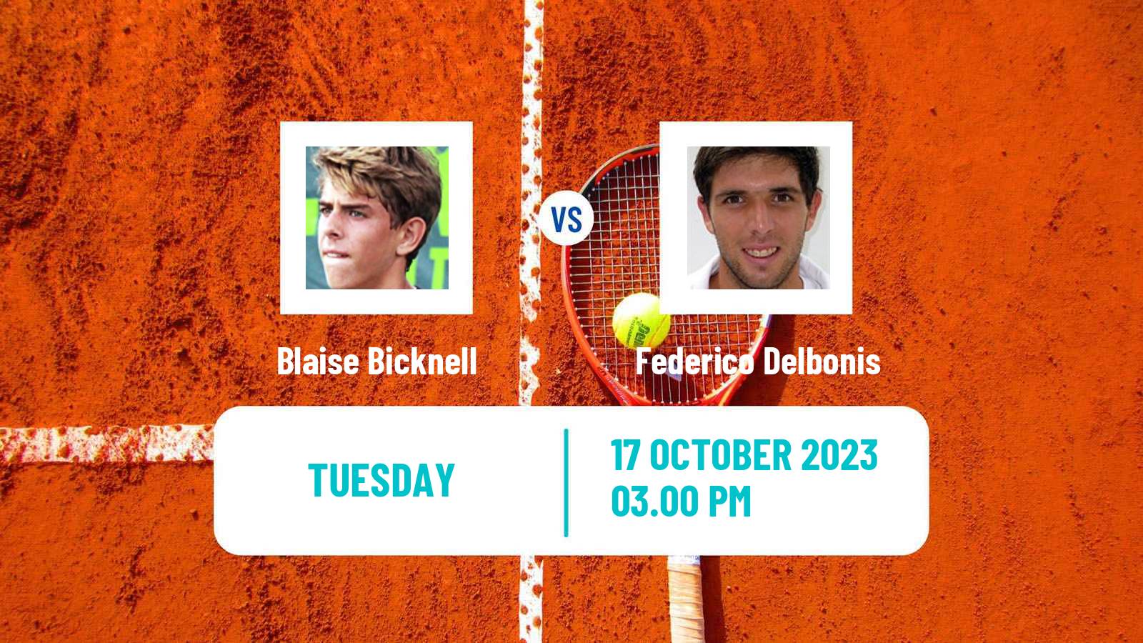 Tennis Santa Fe 2 Challenger Men Blaise Bicknell - Federico Delbonis