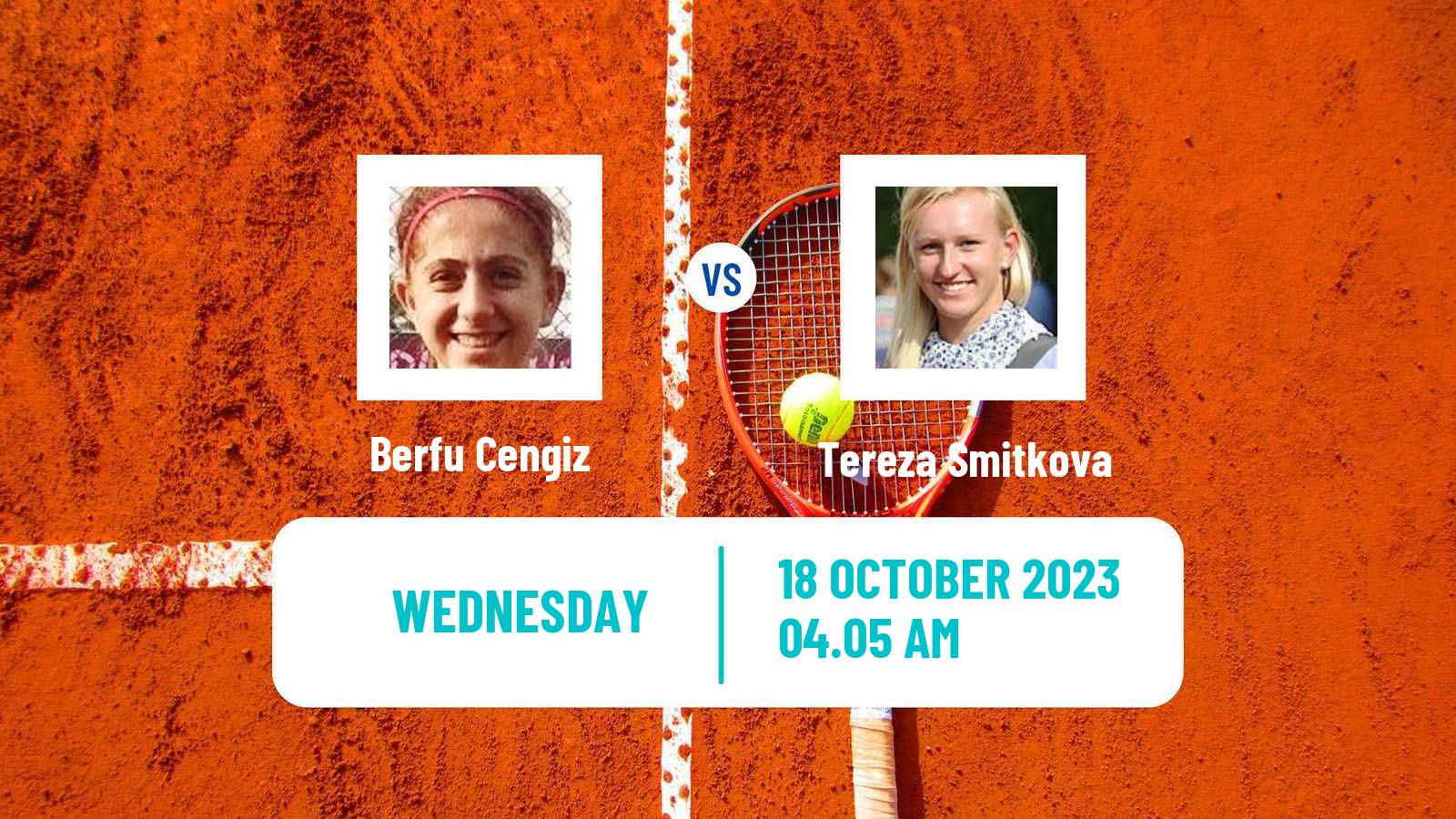 Tennis ITF W60 Hamburg Women Berfu Cengiz - Tereza Smitkova