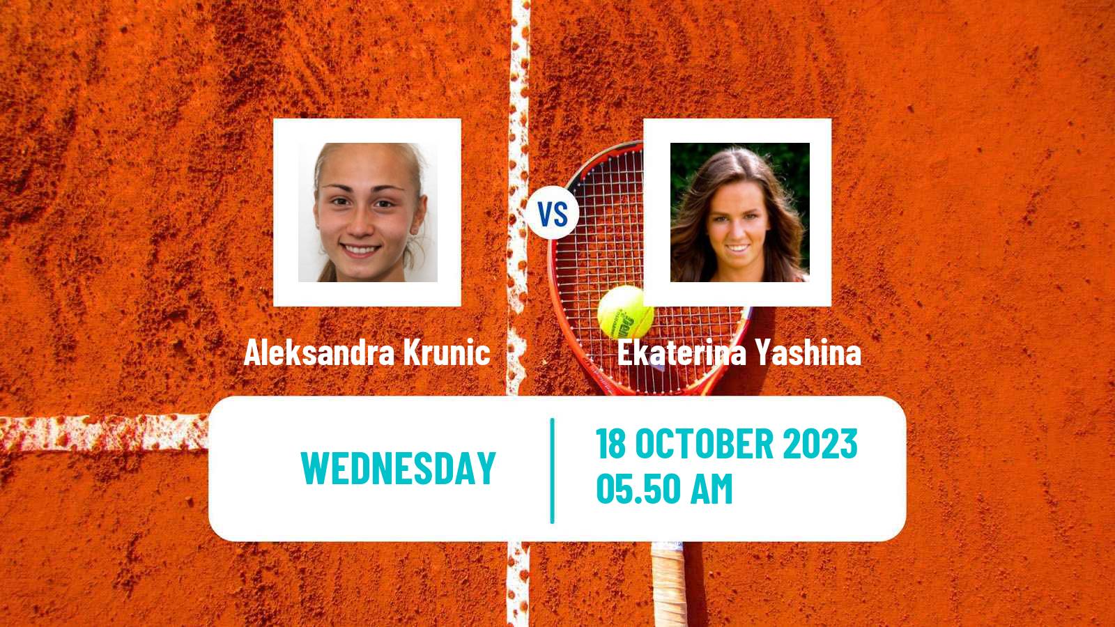 Tennis ITF W60 Hamburg Women Aleksandra Krunic - Ekaterina Yashina